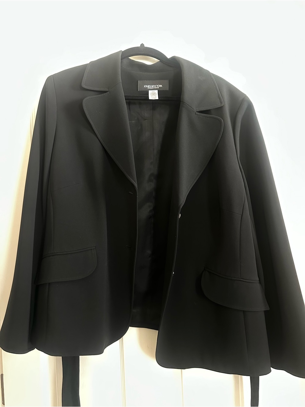 Jones New York Black Tailored Notch-Collar Blazer